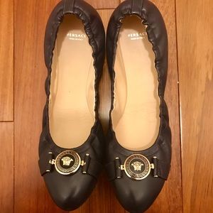 Flash sale Versace NEW deep purple color flats!!